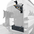Tokul Racks single Panel Bike Rack with Extra Special Basket on van rear door
