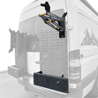 Tokul Racks single Panel Bike Rack with Extra Special Basket on van rear door