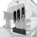 Tokul Racks triple Panel Bike Rack collapsed flat with Extra Special Basket