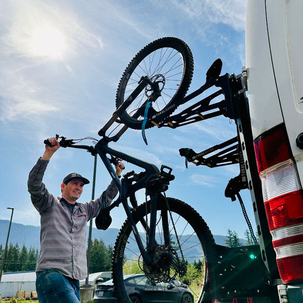 Easiest loading vertical hang bike rack.